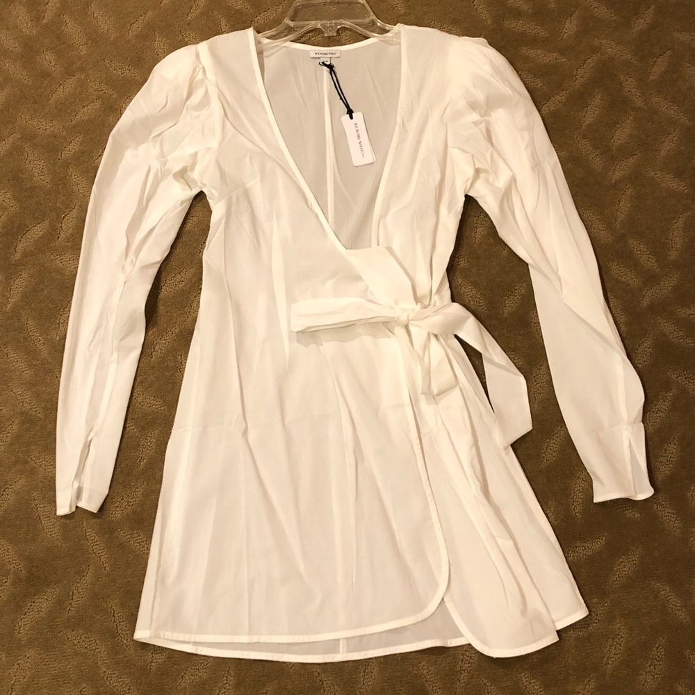 NWT WeWoreWhat Blanca Wrap Tie Dress - Picture 4 of 7